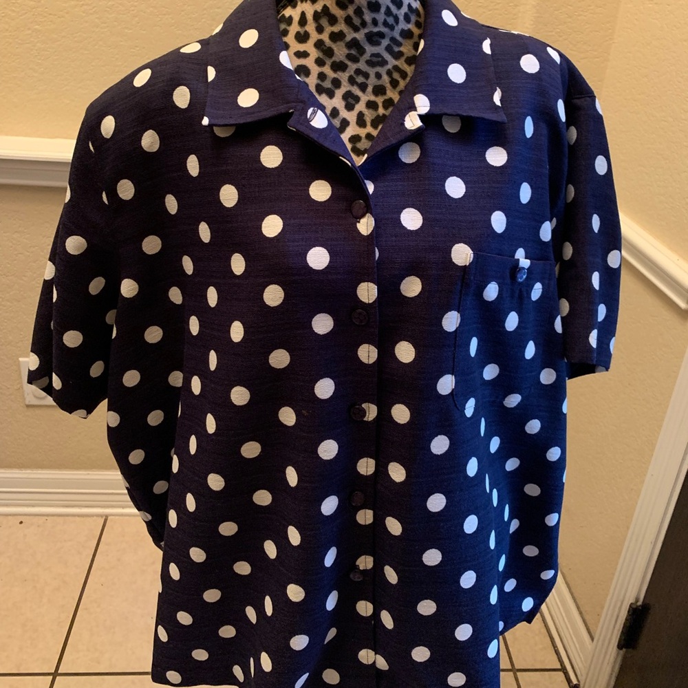 Drapers & Damons Womens Button Down Top Blouse with matching pants set